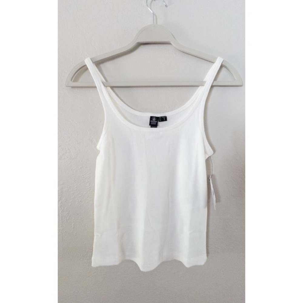 Volcom Lived In Lounge Tank Top Ribbed Sleeveless White XS